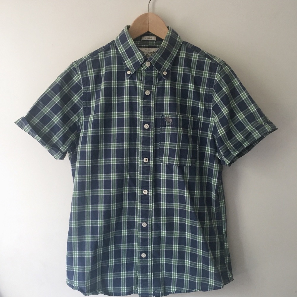 Abercrombie & Fitch | Short Sleeve Plaid Button Down Shirt